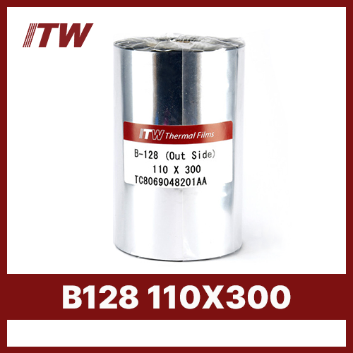 ITW B-128 110mmX300m 바코드프린터 왁스레진