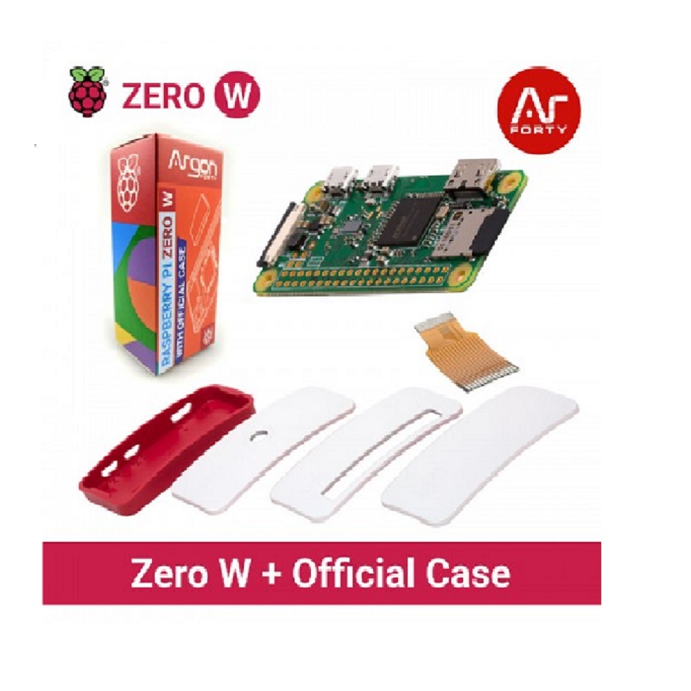 라즈베리파이 제로 W + 오피셜 케이스 키트 , Raspberry pi zero w + Official case kit (P008191690)