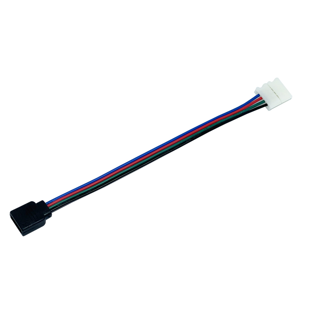 10mm 5050 RGB LED 스트립바 라운드 헤더핀 클립 연결 커넥터 케이블 (HAL3023)