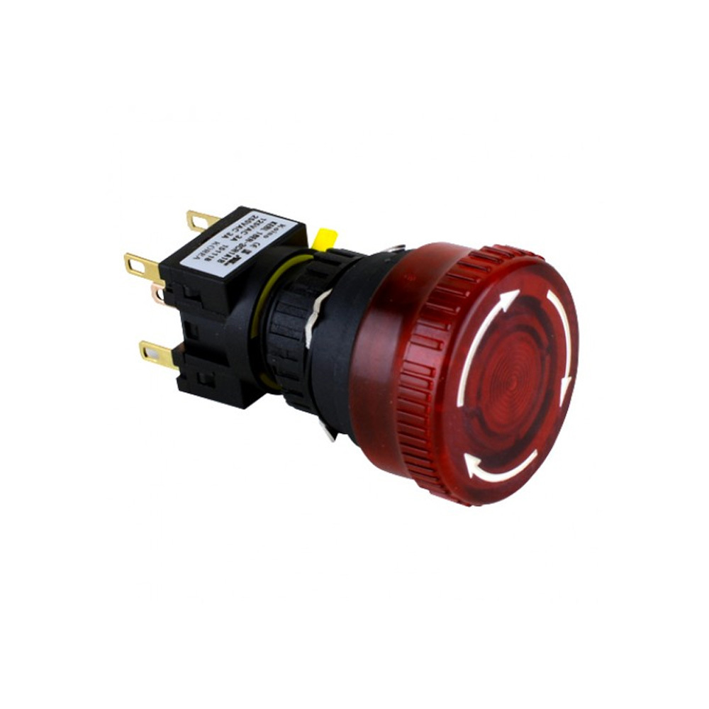 건흥전기 2B 푸쉬락 LED 램프 비상 스위치 방향표시 12V DC 16mm (KEBL16ER-L12V2B)