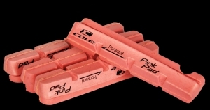 [브레이크패드] 콜휠셋 COLE Pink Pad 핑크 패드 - 자전거 1대분 / 카본휠전용 브레이크패드